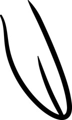 Tongue line art vector silhoeutte