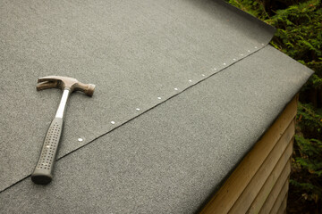 Replacing felt on a shed roof, UK garden