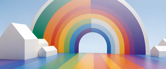 Obraz premium illustrazione con elementi geometrici a tema astratto contemporaneo