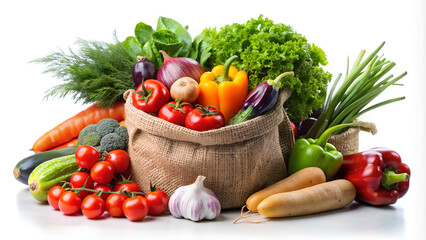 Fresh vegetables on a wooden dish.