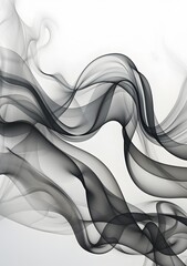 Abstract background with gray and black lines vector illustration design, smoke wavy shape. White background, high resolution photography, professional photograph