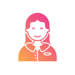 Waitress vector icon