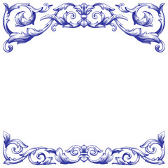 Vintage Ornament. Border ornament. Suitable for wedding invitation cards