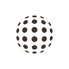 golf ball logo design symbol vector illustration