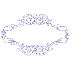 Vintage Ornament. Border ornament. Suitable for wedding invitation cards