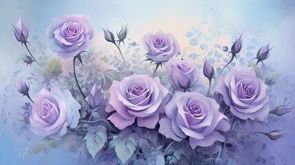 background with roses