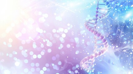 Obraz premium An abstract representation of a double helix DNA structure with colorful elements relating to science and discovery