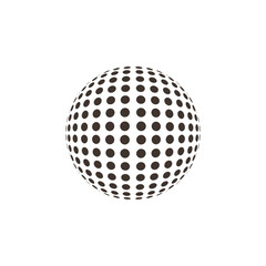 golf ball silhouette logo design symbol vector illustration