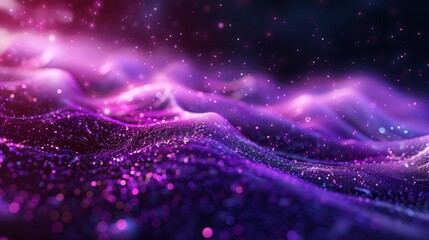 Purple and Blue Cosmic Landscape