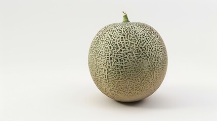 cantaloupe melon isolated on a white background : Generative AI