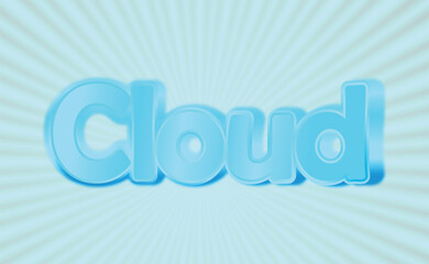 Editable text effects - cloud tex effects
