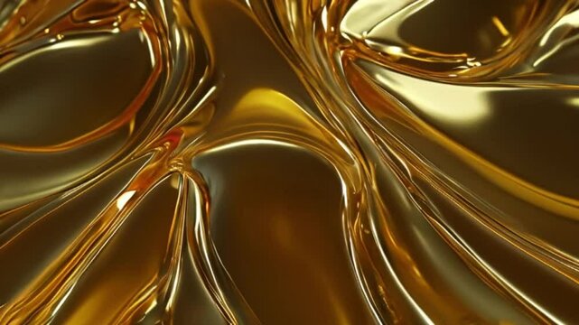 Yellow shiny slime animation, latex, glossy neon 4K