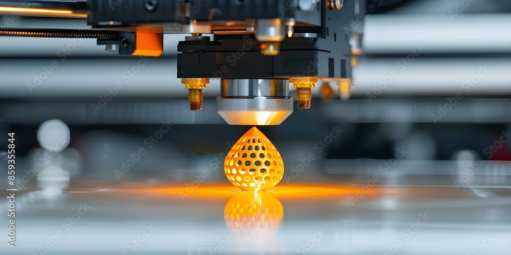 Poster 3d printer in action demonstrating cuttingedge additive manufacturing technology. concept additive m