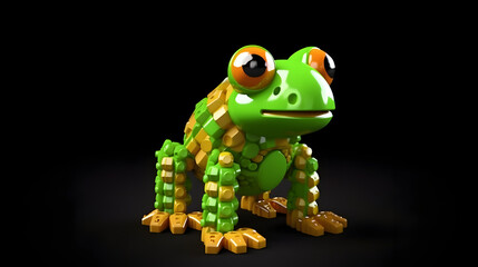 Obraz premium Frog Toy robot 3d cartoon