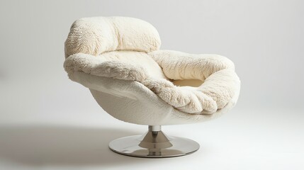 Ortega lounge chair with swiveling base and plush upholstery, Furniture, Comfortable and modern relaxation