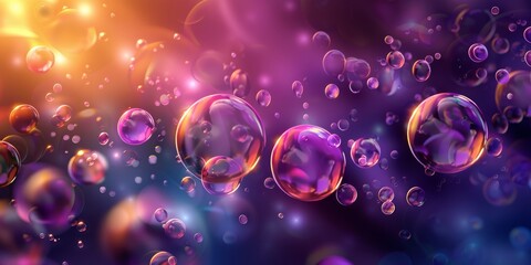 Perfect vibrant and dreamy background with colorful bubbles, ideal for creative and festive projects.