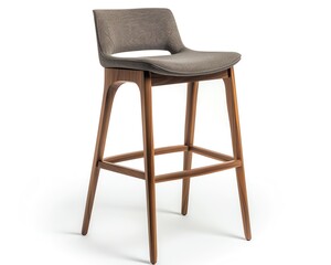 Fototapeta premium Elegant Ortega barstool with slender legs and cushioned seat, Furniture, Modern and chic seating for bars