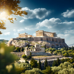 Daylight Symphony on the Ancient Acropolis of Athens - Breathtaking Panorama