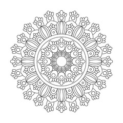 Simple arabic oriental retro indian circular mandala patterns