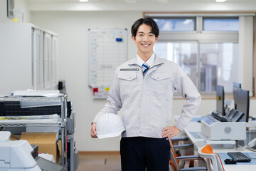 作業服のビジネスマン