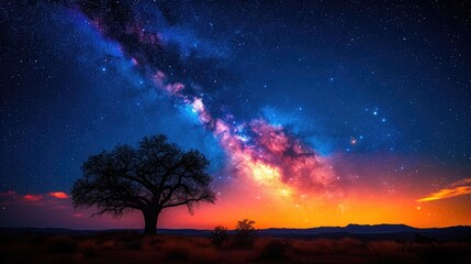 Naklejka premium Moonlit Dunes: Desert Night