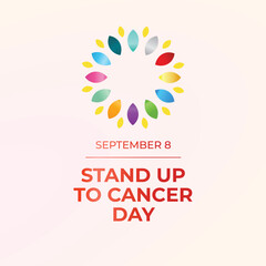 Stand Up To Cancer. Flat design. Vector ribbon design. Flat ribbon. Good for usage template celebration. eps 10.