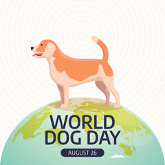 World Dog Day. Flat design. Vector flat art. Vector design. Good for usage template celebration. eps 10.