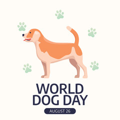 World Dog Day. Flat design. Vector flat art. Vector design. Good for usage template celebration. eps 10.