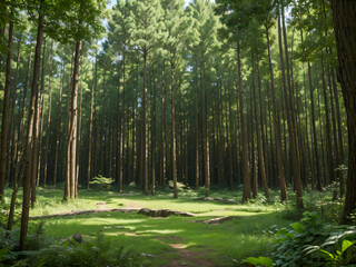 forest in the morning