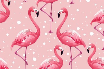 Obraz premium flamingo pattern. ai generated