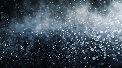 Obraz premium Texture of rain and fog on a black background overlay effect Abstract splashes of Rain and Snow Overlay Freeze motion of white particles on black background : Generative AI