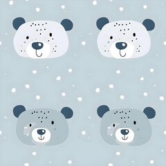 seamless pattern with teddy bears