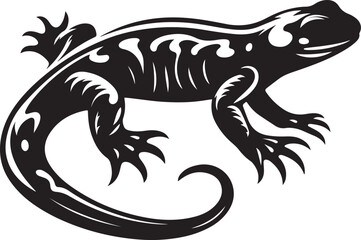 Salamander design silhouette vector art work EPS file Generator AI