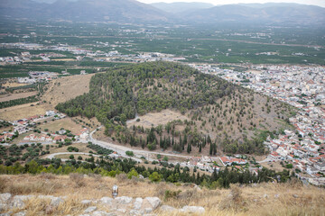 Fototapeta premium Aerial view of city of Larissa