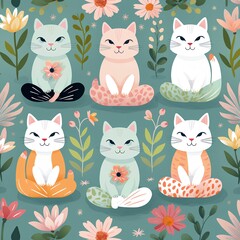 Cute cat, kitty, fashionable