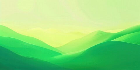 Obraz premium Abstract Green Hills Landscape