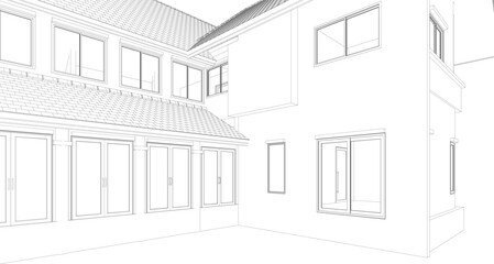 3D illustration of residential project