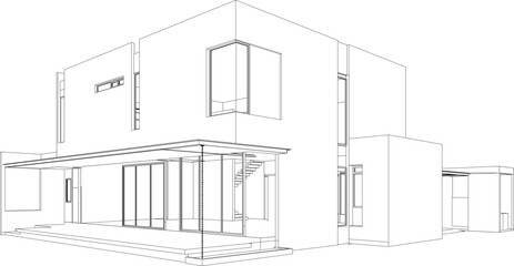 Fototapeta premium 3D illustration of residential project
