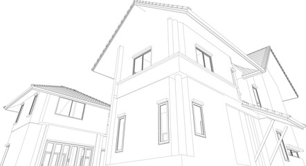 3D illustration of residential project