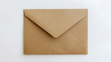 brown envelope isolated on the white background : Generative AI