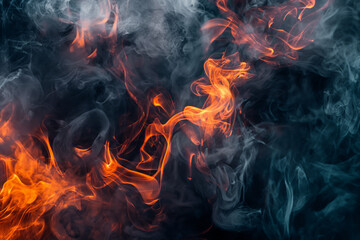 Fototapeta premium Fiery Smoke Swirl - Dramatic Abstract Art