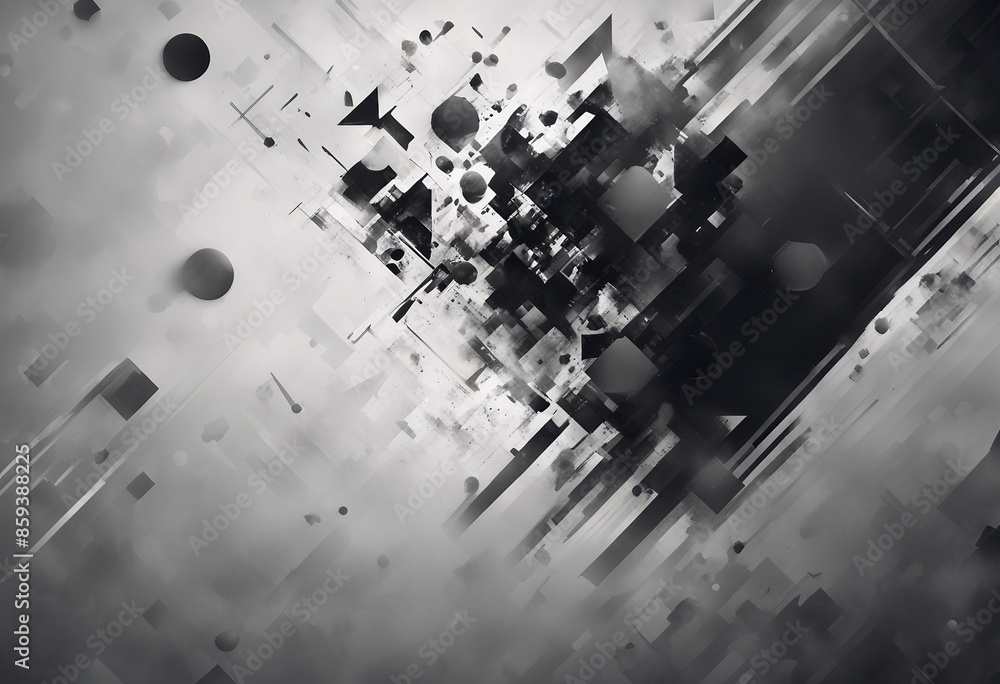 Poster craft a visually appealing abstract vector background with geometric black shapes tailored for busin