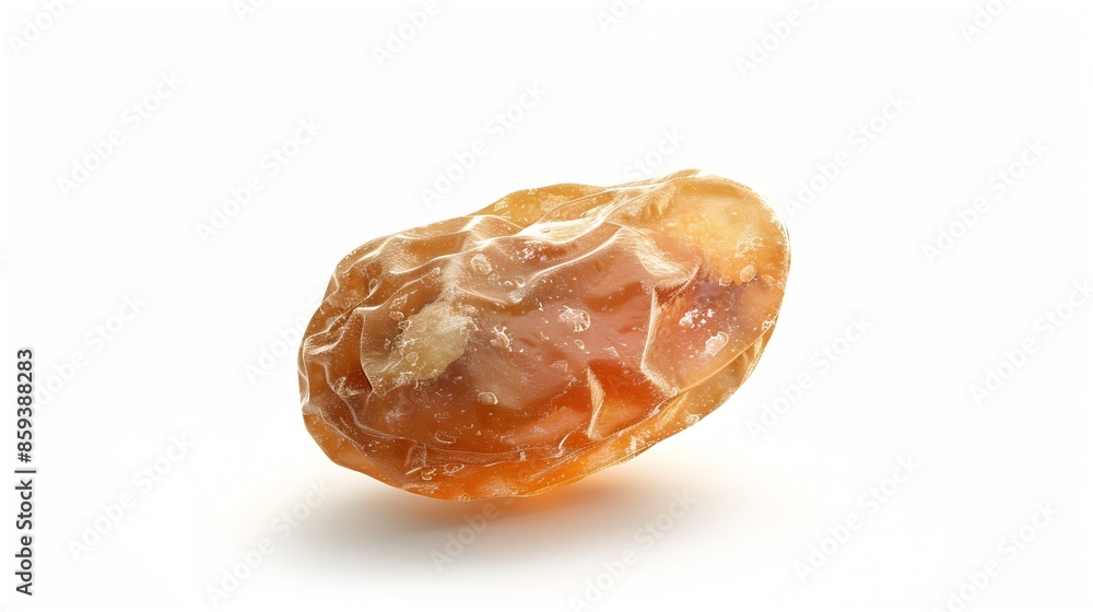 Poster Brown raisin isolated on white background with clipping path and full depth of field : Generative AI