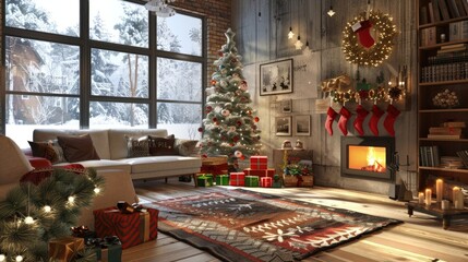 Christmas interior decoration 