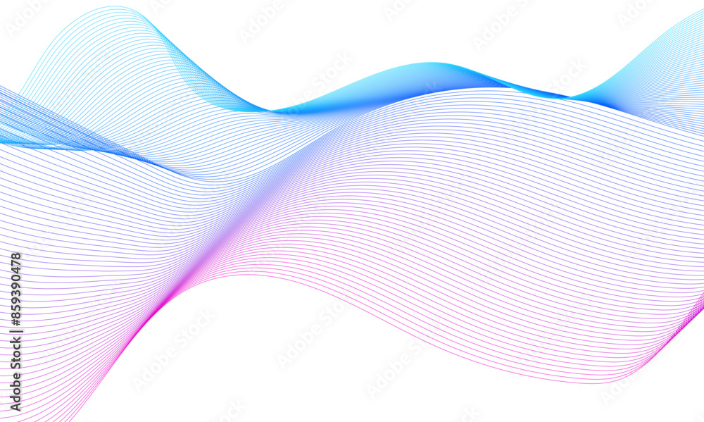 Poster abstract colorful glowing wave curved lines background. abstract frequency sound wave lines and tech