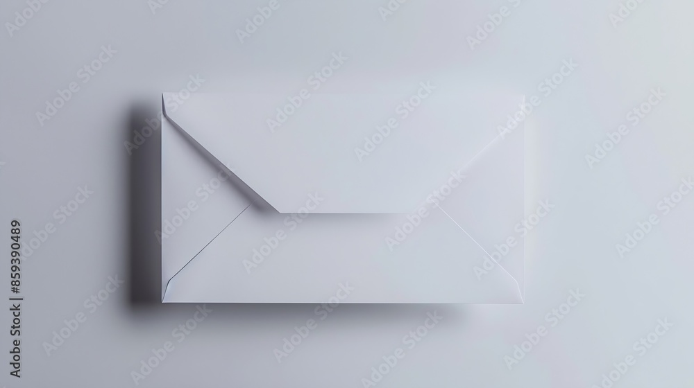 Poster Envelope mock up white blank empty copy space paper template : Generative AI