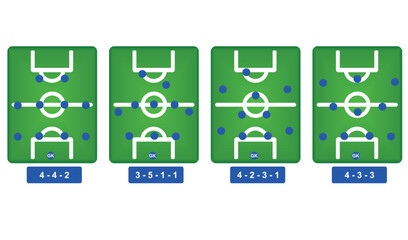 Football formation strategy. vector illustration © marijaobradovic