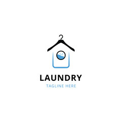 Laundry logo design template