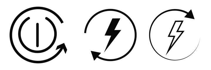 Power button icon vector isolated on white background, logo concept of power button sign on white background, black filled symbol icon	