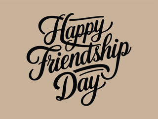 Happy Friendship Day calligraphy vector t-shart design.